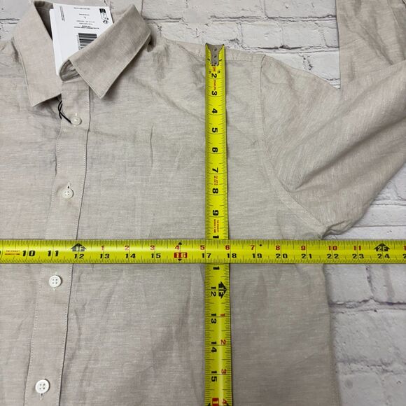 NWT Selected Homme Men Long Sleeve Button Shirt Size 16.5 Linen Blend D029 -15 - Picture 3 of 16